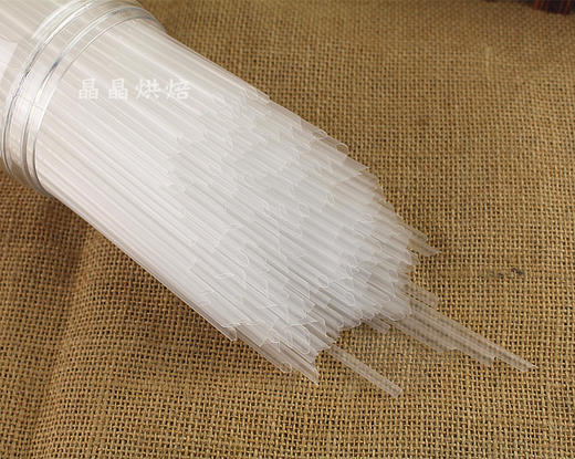 塑料独立包装粗吸管19cm/24cm  透明奶茶吸管 约98个 商品图1
