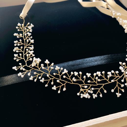 北京仓｜14-Baby's Breath-珍珠 项圈（发饰）两种戴法［日本设计师］ 商品图2