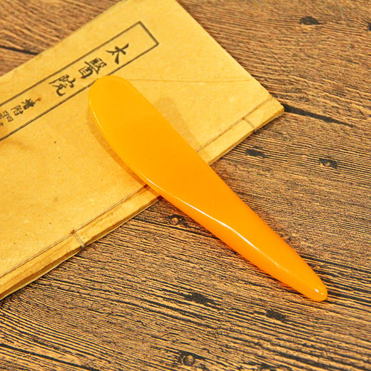 树脂拨筋刮痧板-T2舒筋棒A(黄色/黑色) 商品图1