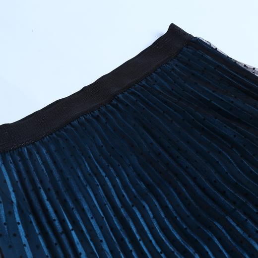 （VIP福利 性价比超高！售完下架！ 不退不换）百褶网纱松紧腰复古孔雀绿半身裙 商品图3