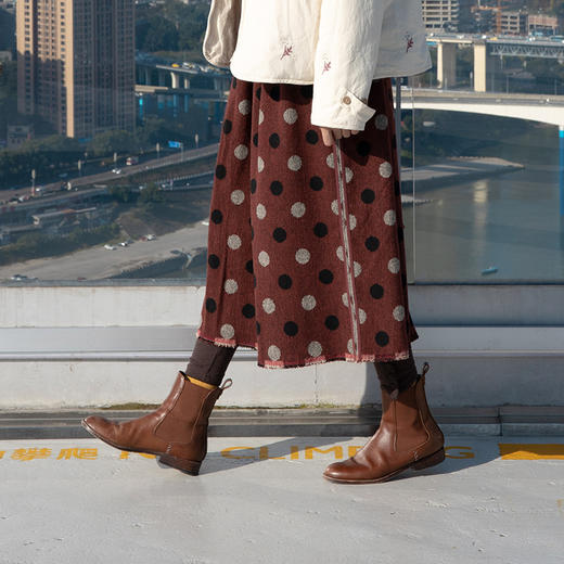 【守护绽放】绽放D1091朵/潮你/2019秋冬女新款复古靴子头层牛皮短靴切尔西靴 商品图1