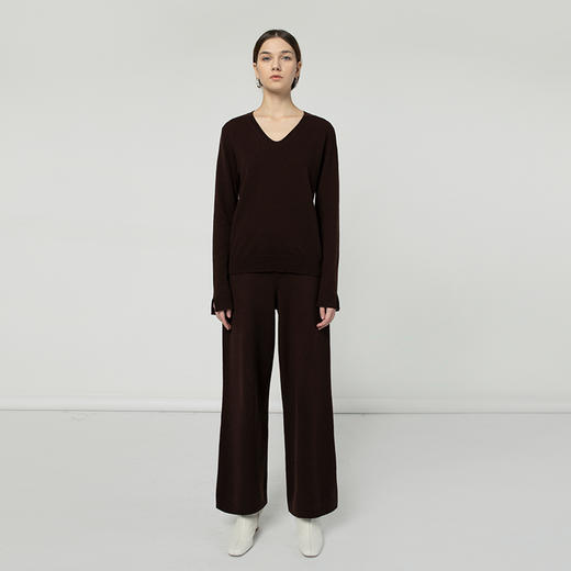 322经典款女士纯山羊绒宽松阔腿裤 商品图3