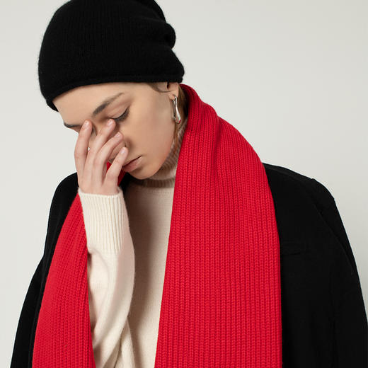 322经典款女士纯山羊绒加厚大围巾 商品图2