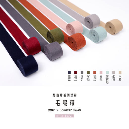【圣诞捡漏蝴蝶结】2.5cm毛呢带 商品图0