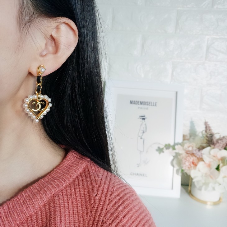 编码che55165,香皮绳爱心耳环 - 樱桃珠宝jewelry