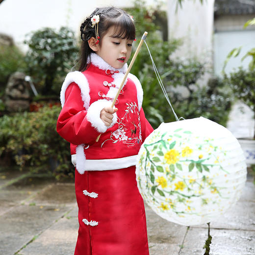 LLFS1088新款中国风儿童棉服加绒加厚两件套TZF 商品图2