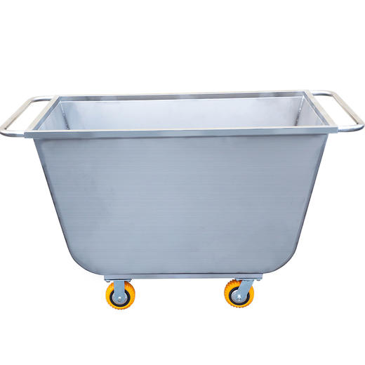 华畜 猪场不锈钢饲料手推车 养殖好帮手 大运载量 双头推手 静音橡胶轮 清洗方便 商品图2