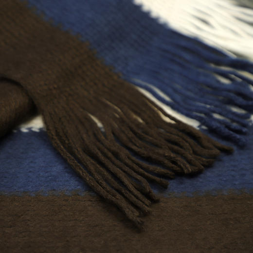 CESARE BRUNI品牌，五色拼色竖条针织围巾 47123 商品图11