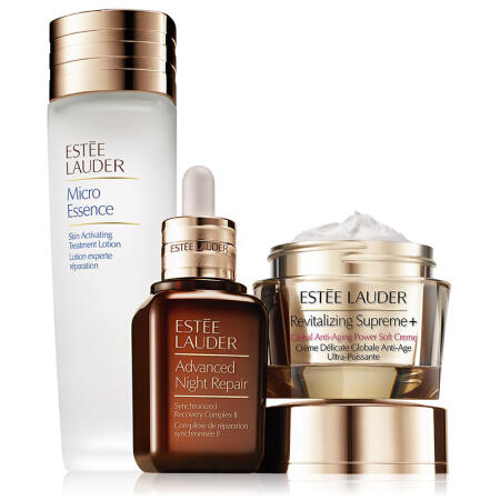 【香港直邮】美国Estee Lauder雅诗兰黛特润修护精华露50ml+ 微分子肌底原生露150ML +智妍面霜黄金面霜75ml 商品图1