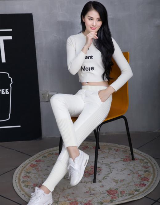 MS-90白鸭绒加厚保暖真羊毛拼接双面羽绒裤女外穿显瘦小脚裤 商品图0