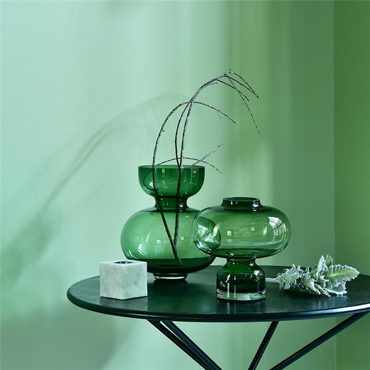 碧轩轻奢创意透明玻璃花瓶摆件 现代简约家居客厅样板房软装饰品摆设 商品图1