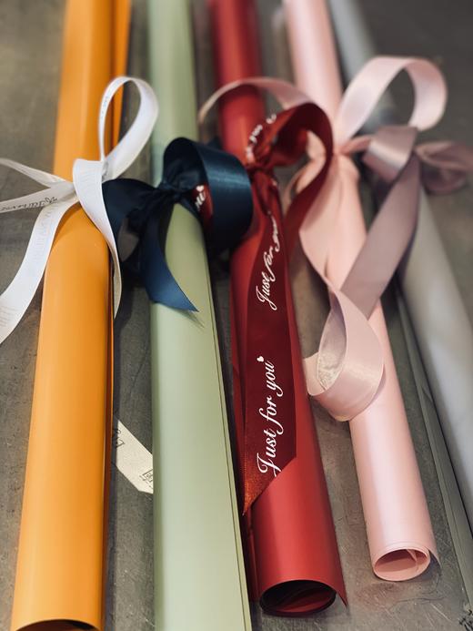 糖果色包装材料，含3张包装纸+1米配色缎带，购买后找客服要DIY包装花束视频哦 商品图1