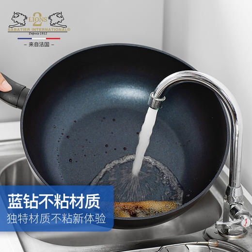 【法国Sabatier赛巴迪】不粘锅炒锅轻平底超轻通用轻便家用凹面电磁炉专用圆底不粘锅炒锅 商品图3