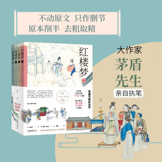 红楼梦茅盾节编彩绘本 给孩子的红楼梦适读本 商品图0