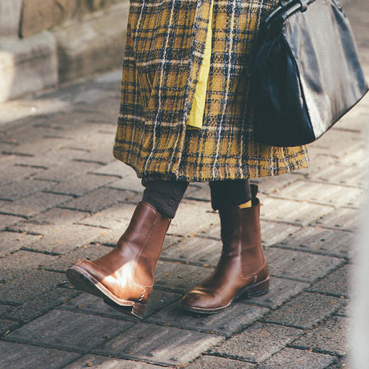 【守护绽放】绽放D1091朵/潮你/2019秋冬女新款复古靴子头层牛皮短靴切尔西靴 商品图0