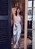 AtelierMissLu / Athena-银白高腰开叉露肩长款连衣裙 商品缩略图3