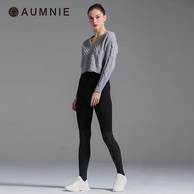 AUMNIE | V领花形针织短上衣 / High Back Sweater