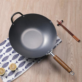 【限时价】神田KANDA  窒化槌目系列中华铁锅