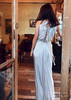 AtelierMissLu / Hecate-银白色带褶修身长款晚礼服背部装饰带 商品缩略图4