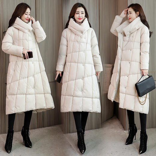CQ-LFH9916冬季中长款潮流时尚气质棉衣 商品图0