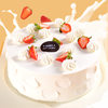 【8寸】纯白之恋生日蛋糕 2磅约8寸 新鲜水果夹心 商品缩略图0