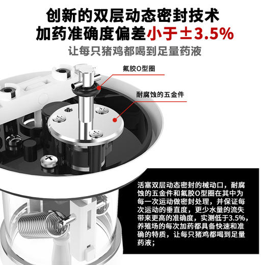 兽用畜牧饮水加药器养殖器械猪鸡定量精准饮水自动投药设备嘉乐宝 商品图2