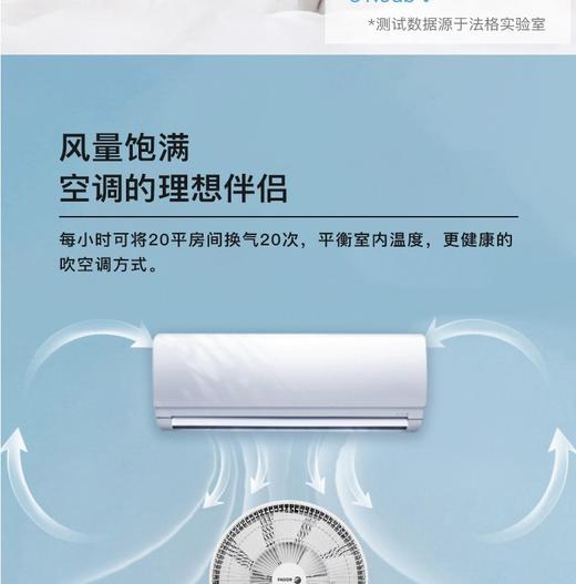 官方授权FAGOR/法格 静音循环扇电风扇 自然风 双层16叶VTR-96BJPY带授权招加盟代理 商品图7