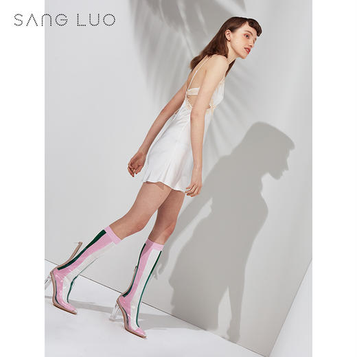 桑罗春夏新款蕾丝性感吊带睡裙睡衣修身桑蚕丝家居服外穿内搭 商品图4