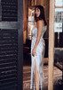 AtelierMissLu / Athena-银白高腰开叉露肩长款连衣裙 商品缩略图4