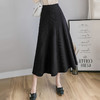 加厚半身裙针织女秋冬高腰纯色中长款伞裙大摆毛线裙子 商品缩略图2