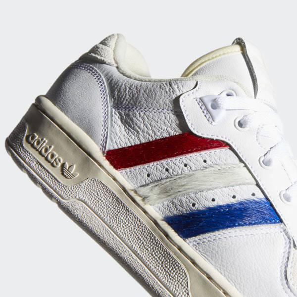 额外7折adidasrivalry超级经典复古红蓝标小白鞋