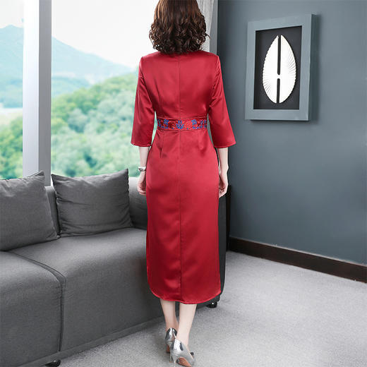OG5001新款中国风立领开衩改良旗袍裙TZF 商品图2