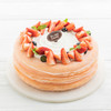 【草莓可丽多】 2磅草莓千层蛋糕，Q软薄嫩手工煎制（三亚） 商品缩略图0