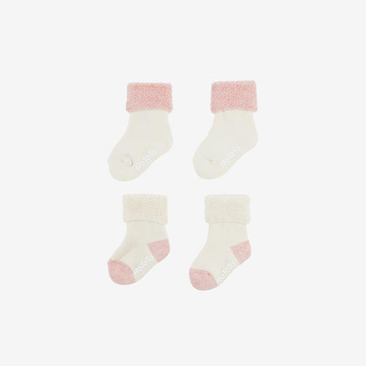 RoToTo OMEDETO SOCKS 最高品质超长棉SUVIN GOLD植物天然染色婴儿袜子2件套（6-12个月） 商品图0