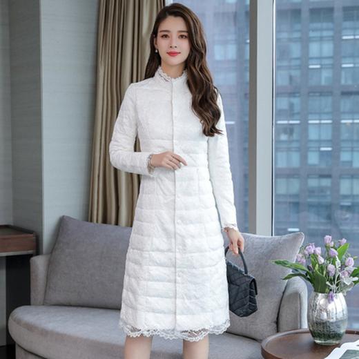 NYL112660新款韩版蕾丝气质修身保暖外套棉服TZF 商品图3