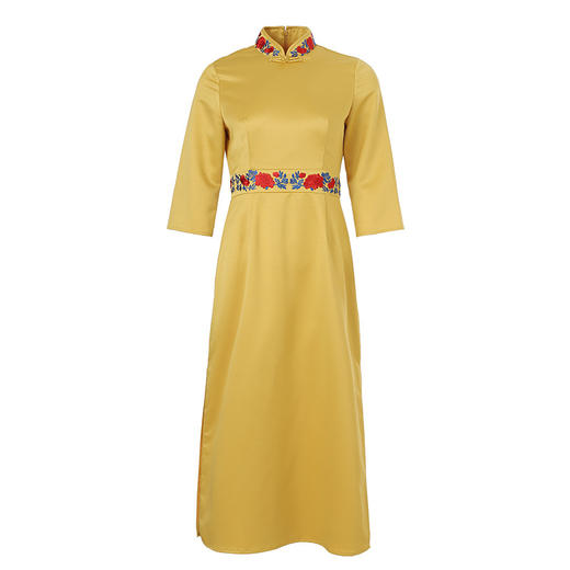 OG5001新款中国风立领开衩改良旗袍裙TZF 商品图4