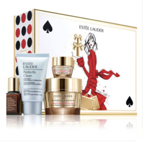 【香港直邮 】雅诗兰黛（Estee Lauder） 2019圣诞限量版黄金智妍套装 美版 （智妍面霜50ml+ 智妍眼霜5ml+小棕瓶精华15ml +洗面奶30ml）