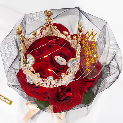 0110"黑玫瑰皇冠黑纱蛋糕"