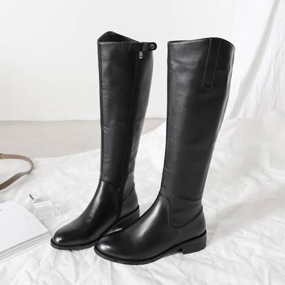 OLD	860中筒马丁靴女2018秋冬鞋子新款韩版中跟粗跟高筒靴 商品图1