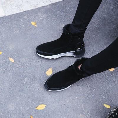 OLDH588雪地靴女皮毛一体2019新款时尚东北短靴短筒加绒 商品图1