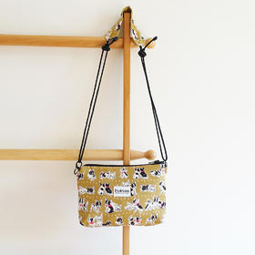 HUJI祤集pieton斜挎包插画法斗小兄弟黄