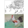 工笔动物白描底稿-郑路迅作品十二生肖-鸡-斗方小品册页-LX10 商品缩略图0