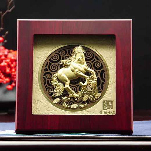 金陵金箔一帆风顺立体装饰画浮雕金箔画摆件随手礼商务礼品送老师礼品 商品图4