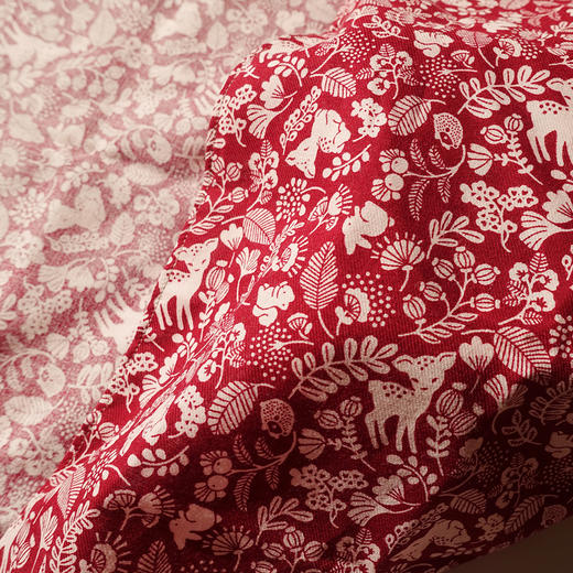 HUGOJIRO小方巾插画圣诞小鹿红 商品图3