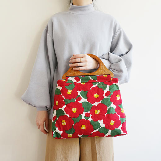 HUGOJIRO木柄手提包风の花大茶花 商品图1