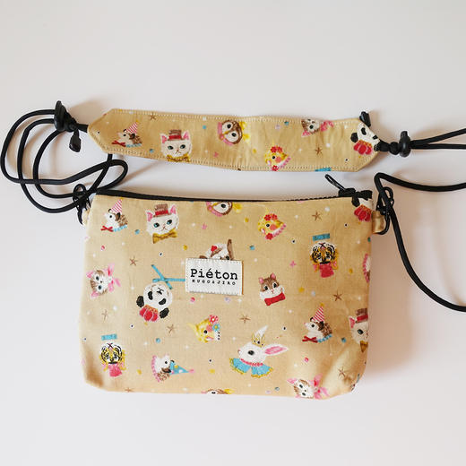 HUJI祤集pieton斜挎包插画小小马戏团咖 商品图4