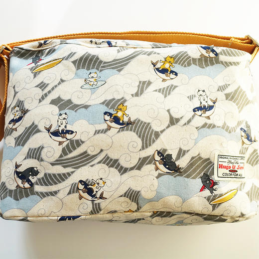 HUJI祤集Sling斜挎包风の花冲浪小猫 商品图4