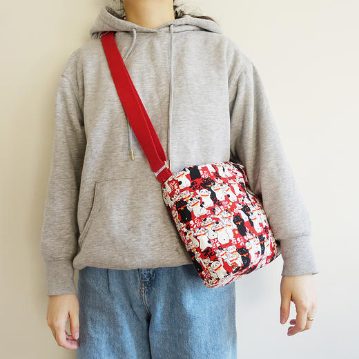 HUGOJIRO中号斜挎包风の花好多招财猫 商品图1