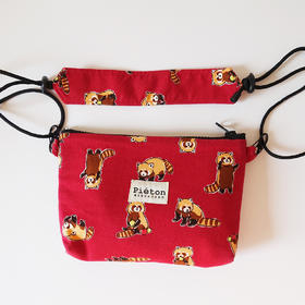 HUJI祤集pieton斜挎包插画小浣熊