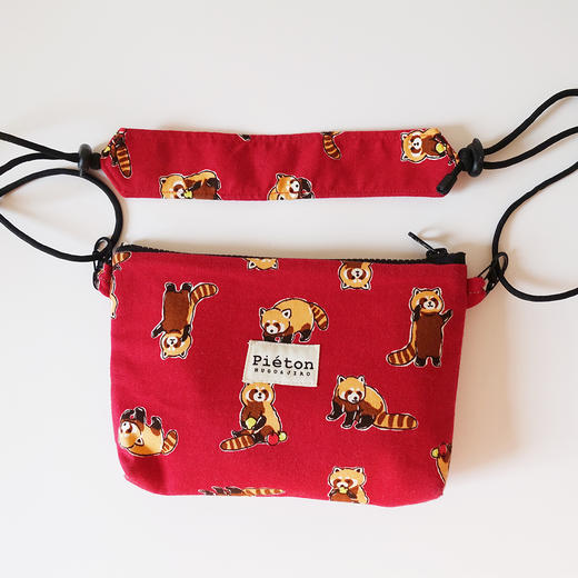 HUJI祤集pieton斜挎包插画小浣熊 商品图0